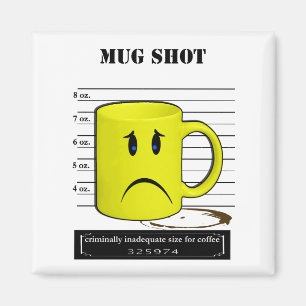 Tassen-Schuss-Kaffee-Tassen-Schalen-Cartoon Meme Magnet