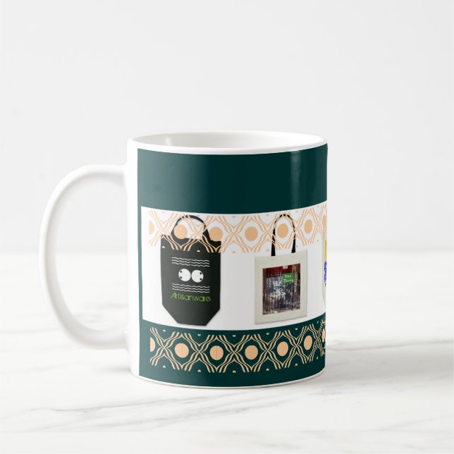 Tassen-Tassen-Taschen m Artisanware Kaffeetasse (Links)