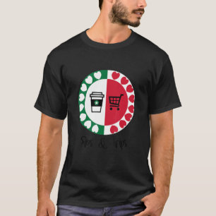 Tassen und Ausflüge Kaffeetassen und Shoppingtoure T-Shirt