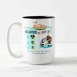 Tassenschale des Klippenbarschfischenfischers Zweifarbige Tasse