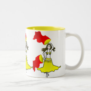 Tassentänzerflamenco bellydance bollywood zweifarbige tasse