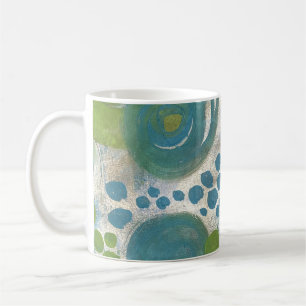 Tasses à café avec tourbillons bleus et sarcelles