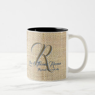 Tasses à café de mariage personnalisées beige