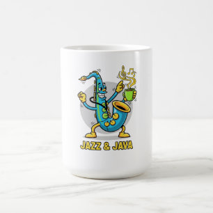 Tasses à café Jazz & Java Funny Saxophone Jazz