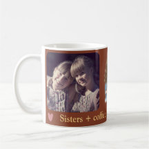 Tasses à café photo personnalisées pour sœurs pour