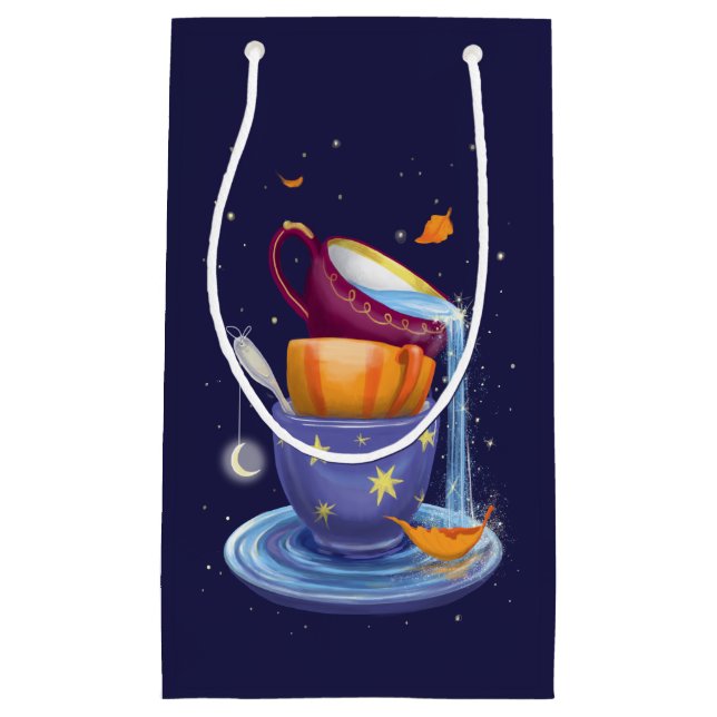 Tasses à thé Chute Whimsical Petit sac cadeau (Devant)