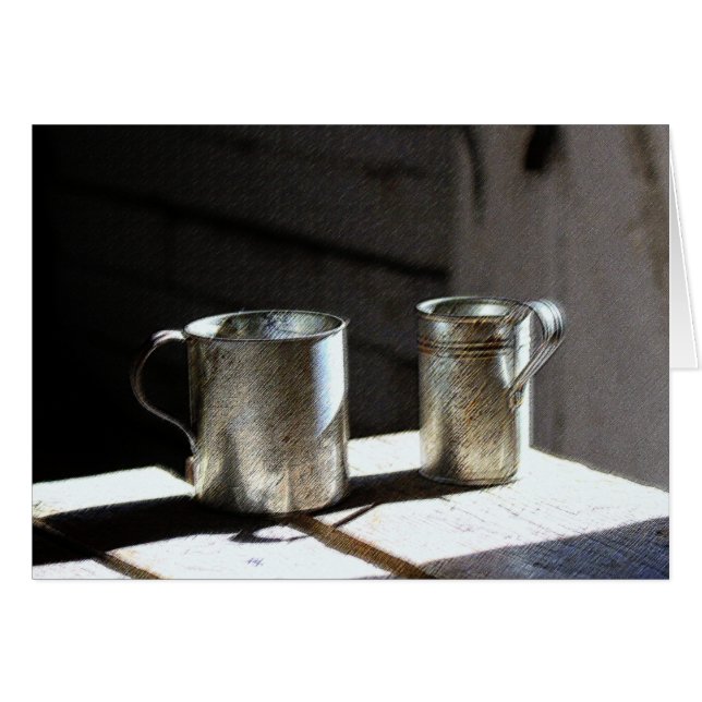Tasses antiques de bidon (Devant horizontal)