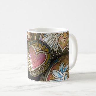 Tasses avec la roche de coeur ! Par Julie Ann