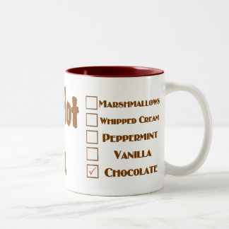 Tasses chaudes personnalisées de cacao pour la