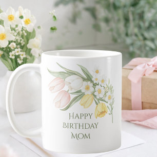 Tasses d'anniversaire Fleurs de tulipes pastel Jau