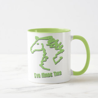 Tasses d'arc-en-ciel d'équitation - Eva a fait