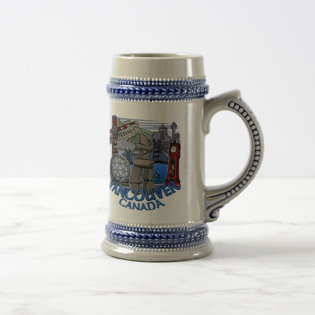 Tasses de bière de Vancouver Canada et verres de (Droite)