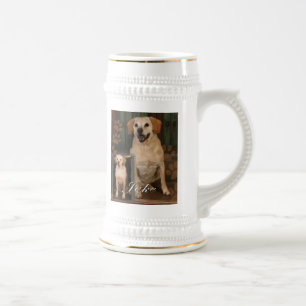 Tasses de bière personnalisables d'animal familie