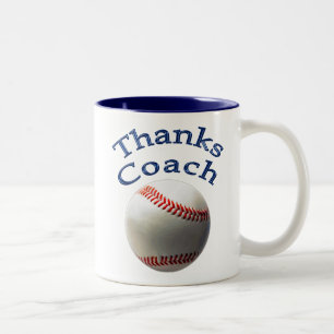Tasses de cadeau d'entraîneur de base-ball merci