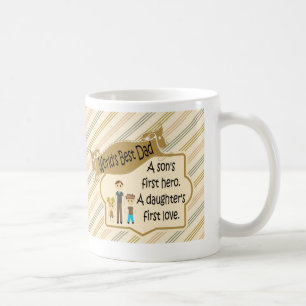 Tasses de café d'amour du meilleur héros du papa