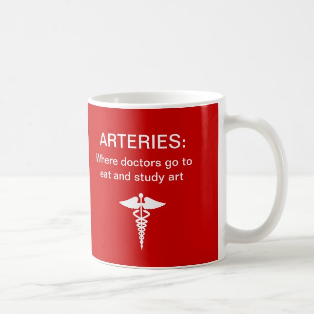 Tasses de café drôles de médecin thème (Droite)