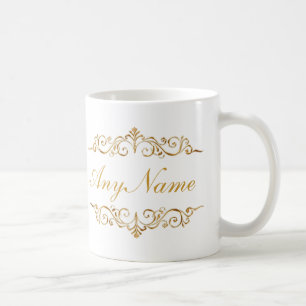 Tasses de café élégantes de monogramme de dames
