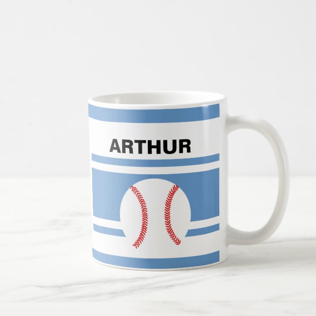Tasses de café personnalisées de base-ball (Droite)
