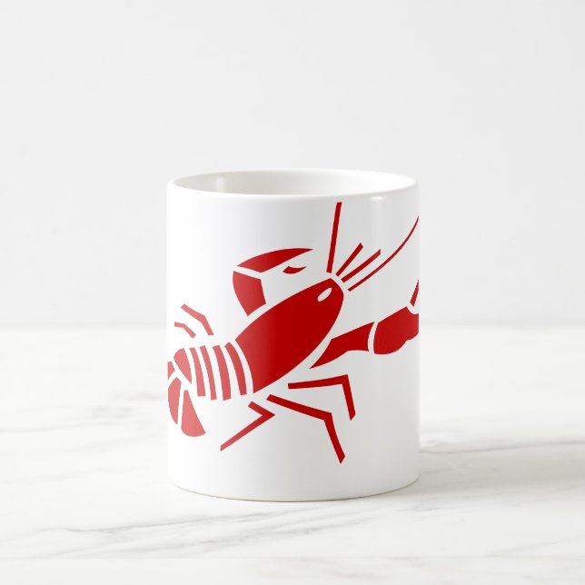Tasses de café rouges de homard (Centre)