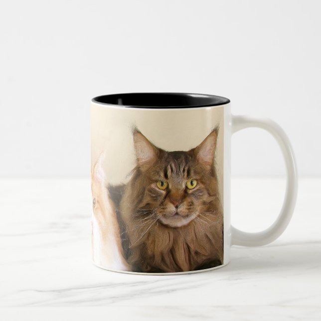 Tasses de chat de ragondin du Maine (Droit)