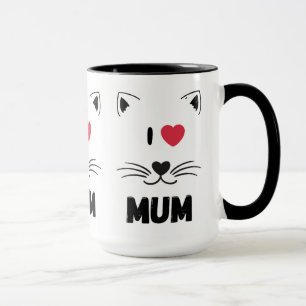 Tasses de chat j'aime maman