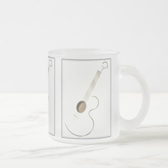 Tasses de conception de logo de guitare acoustique (Droit)