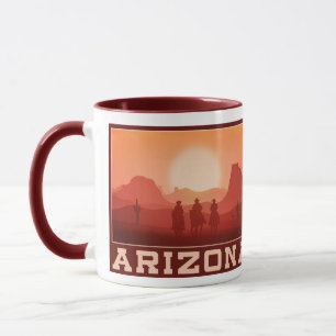 Tasses de coucher du soleil de l'Arizona