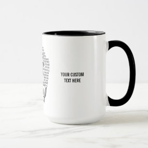 Tasses de coutume de nuage de mot de PSYCHOLOGIE