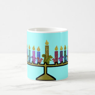 Tasses de Hannukah Menorah d'écureuils