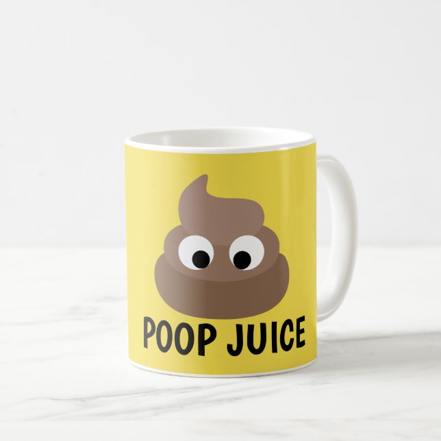 TASSES DE JUS DE CACA Drôles (Devant droit)