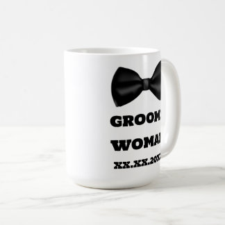 Tasses de mariage de femme de marié Nom Demoiselle