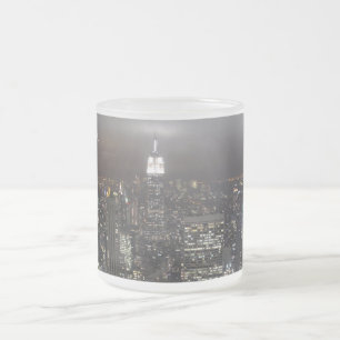 Tasses de nuit de New York de paysage urbain de