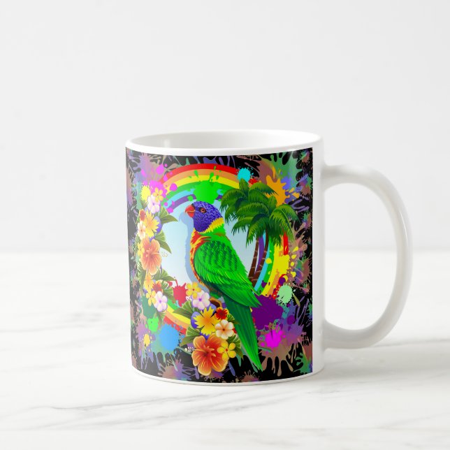 Tasses de perroquet de Lorikeet d'arc-en-ciel (Droite)