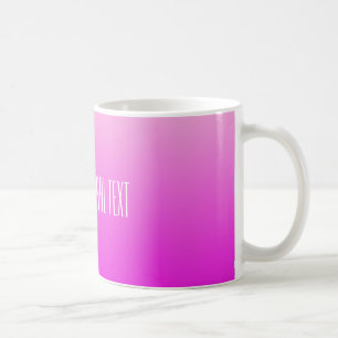 Tasses de texte personnalisées Pink Gradient