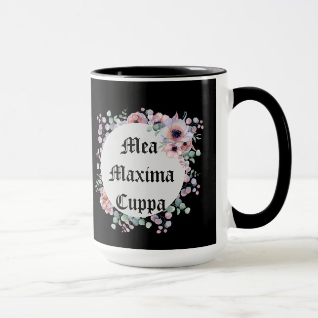 Tasses de thé latines humoristiques de maximum de (Droite)