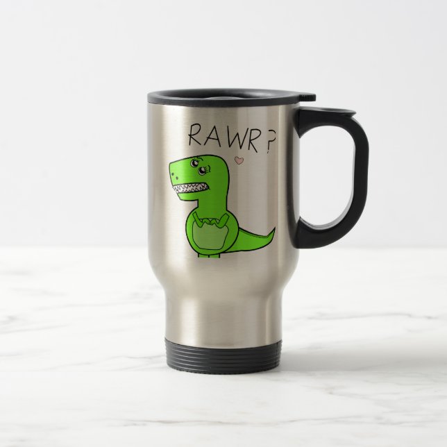 Tasses de voyage de dinosaure de T-Rex Rawr (Droit)