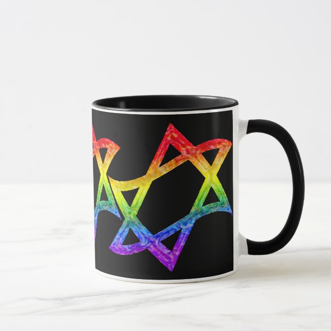 Tasses d'étoile de David d'arc-en-ciel (Droite)