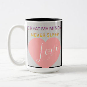Tasses Deux Tons Créativité Esprit Jamais Endormi