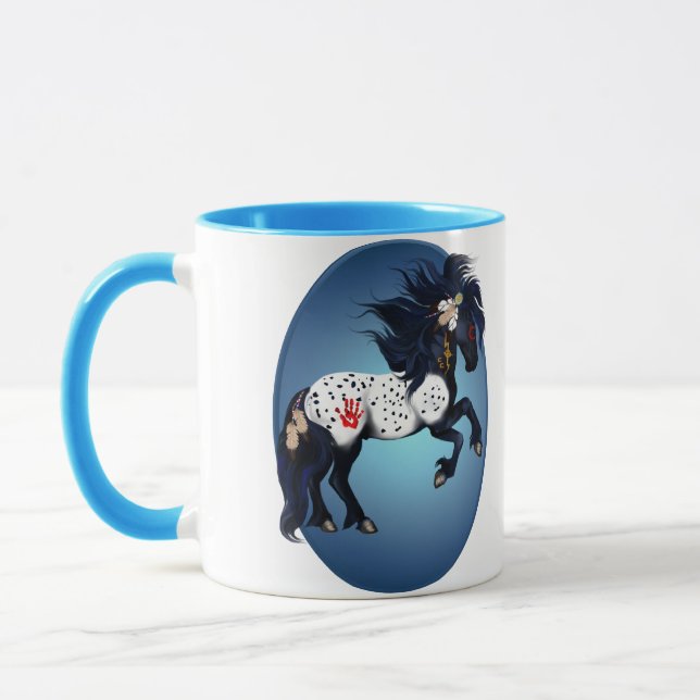 Tasses d'ovale de poney de guerre d'Appaloosa (Gauche)