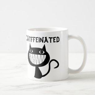 Tasses drôles de chat de café de CATFFEINATED
