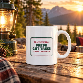 Tasses Drôles de Noël Arbres Coupés Frais