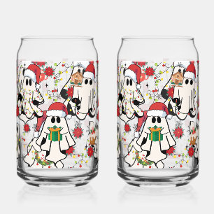 Tasses en verre fantôme de Noël Santa