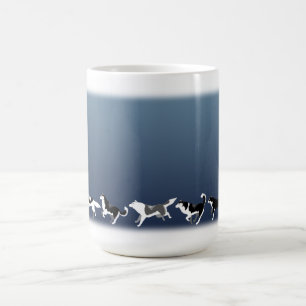 Tasses enrouées de chien de traîneau de chien de