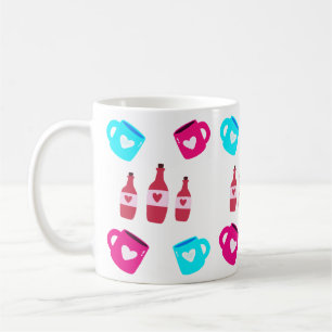 Tasses et bouteilles de la Saint-Valentin