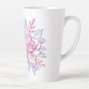 Tasses et mugs avec un bouquet de fleurs