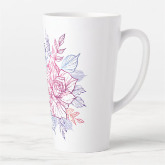 Tasses et mugs avec un bouquet de fleurs