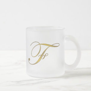 Tasses et Steins du monogramme F d'or