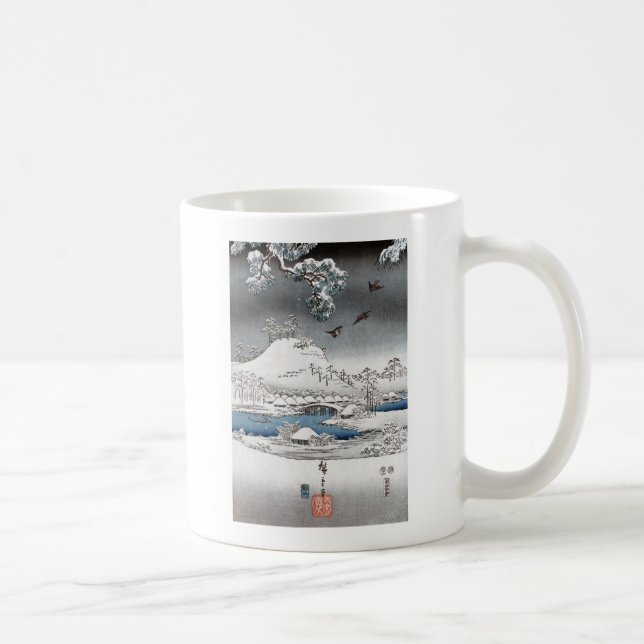 Tasses et tasses de paysage de neige (Droite)