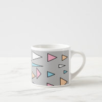 Tasses Expresso Couleurs Pastel Triangles Chanceux