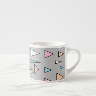 Tasses Expresso Couleurs Pastel Triangles Chanceux